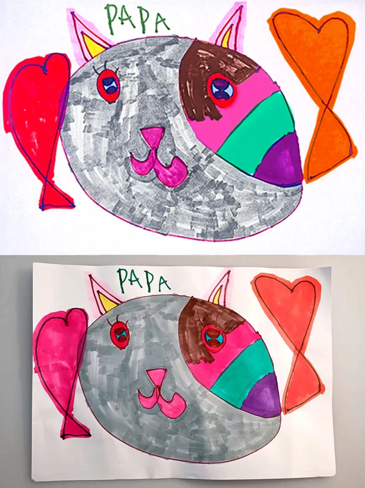 PikiPiki – Oli – Dibujo Papa – Antes y Despues